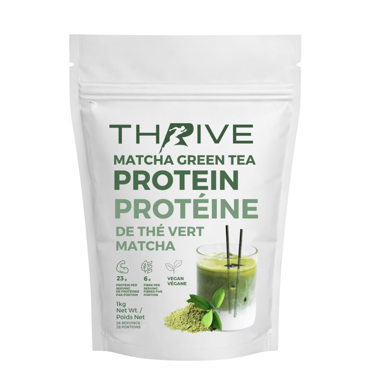 White bag of Thrive Matcha Green Tea Protein (1 unit)